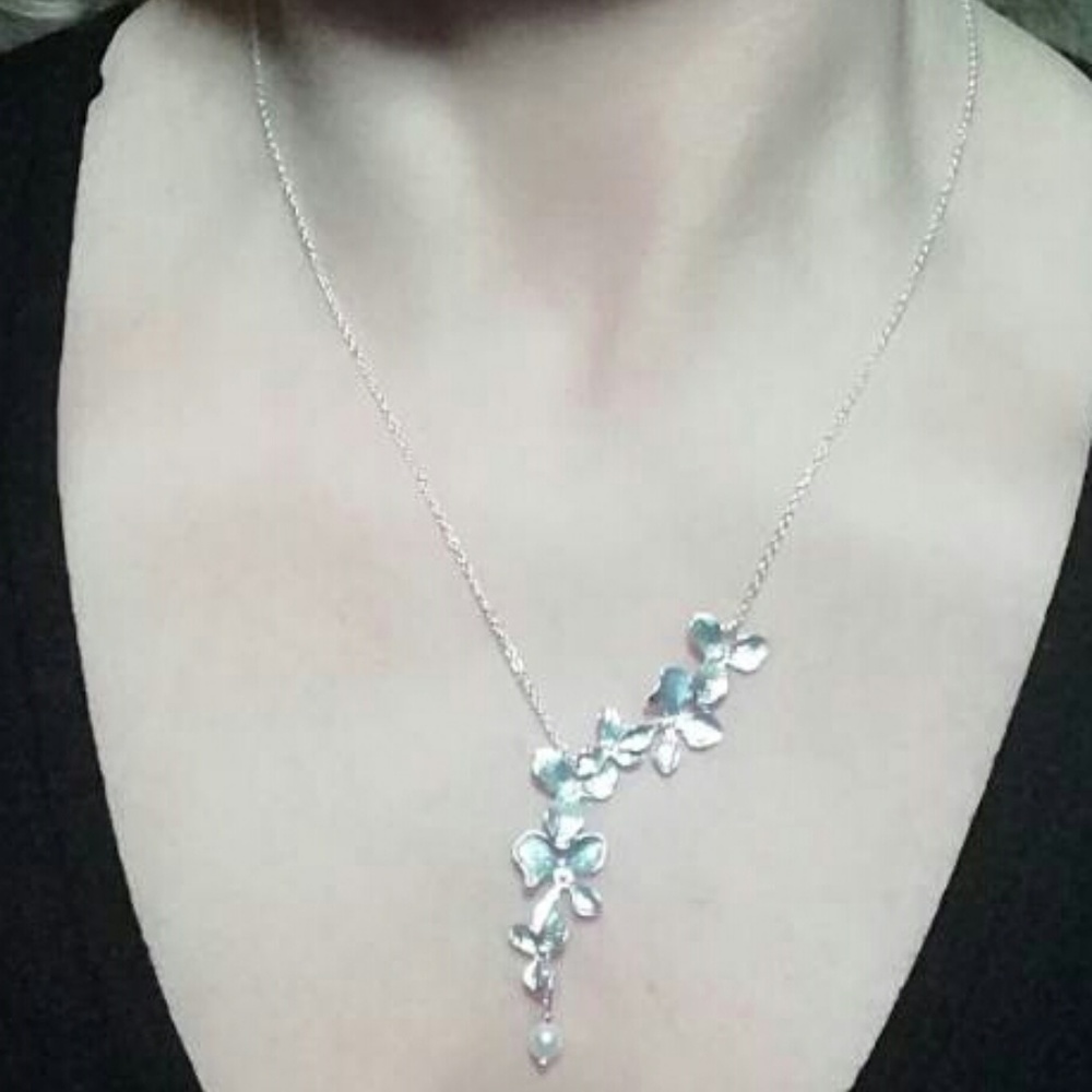 ❤️4 for $20 Sale❤️ orchid flower necklace - Picture 5 of 5